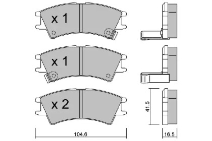 Комплект тормозных колодок AISIN BPHY-1903